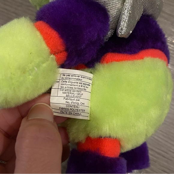 Vintage Great American Toy Co. Neon Green Alien UFO Bright Plush Stuffed Animal - Picture 12 of 14